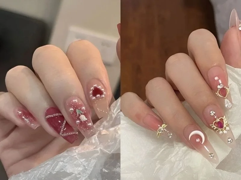 Những mẫu nail đính đá khiến bạn phải mê mẩn