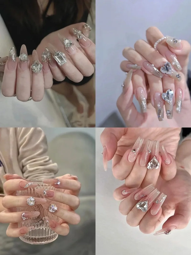 Mê mẩn với các mẫu nail đẹp đính đá hot nhất tuần