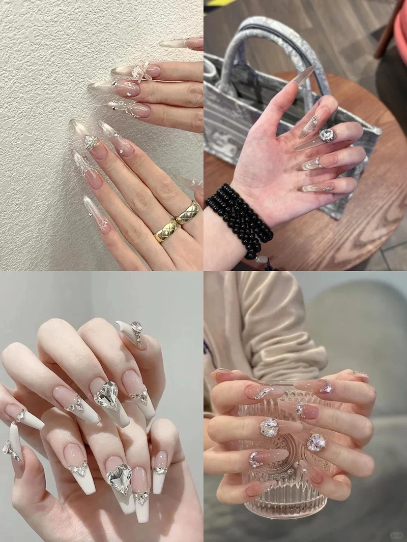 Ngắm ngay các mẫu đính đá móng tay siêu sang