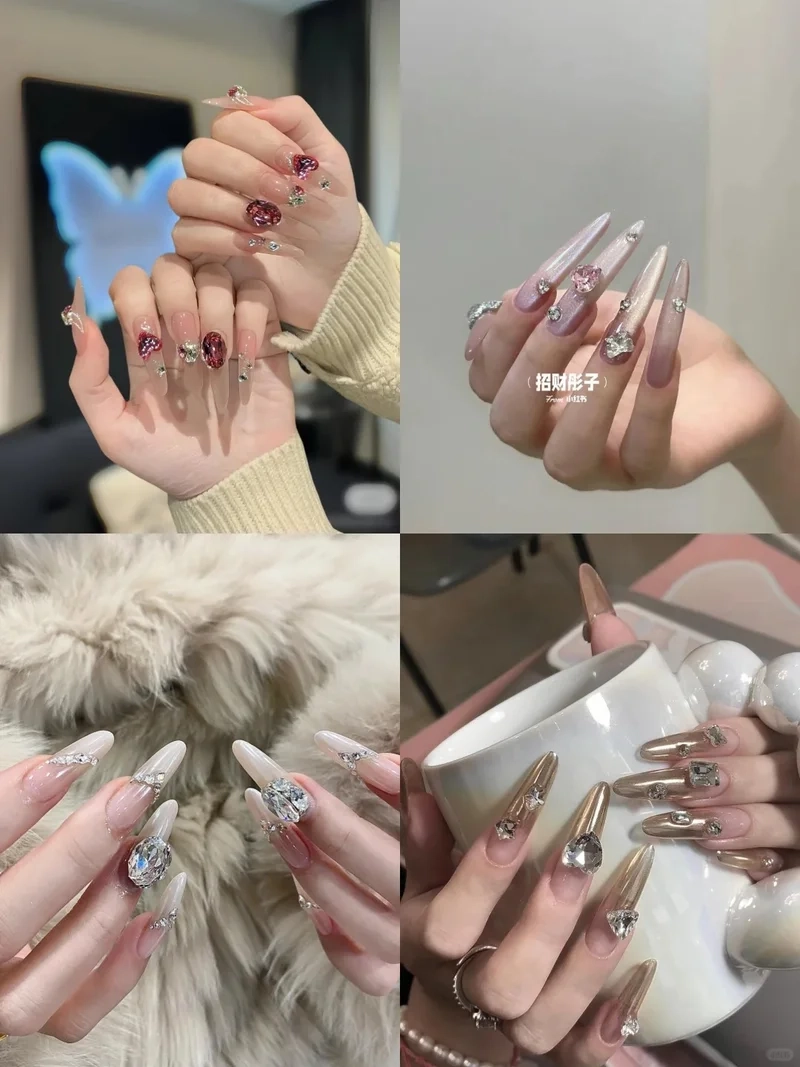 Gây thương nhớ với các mẫu đính đá nail đẹp