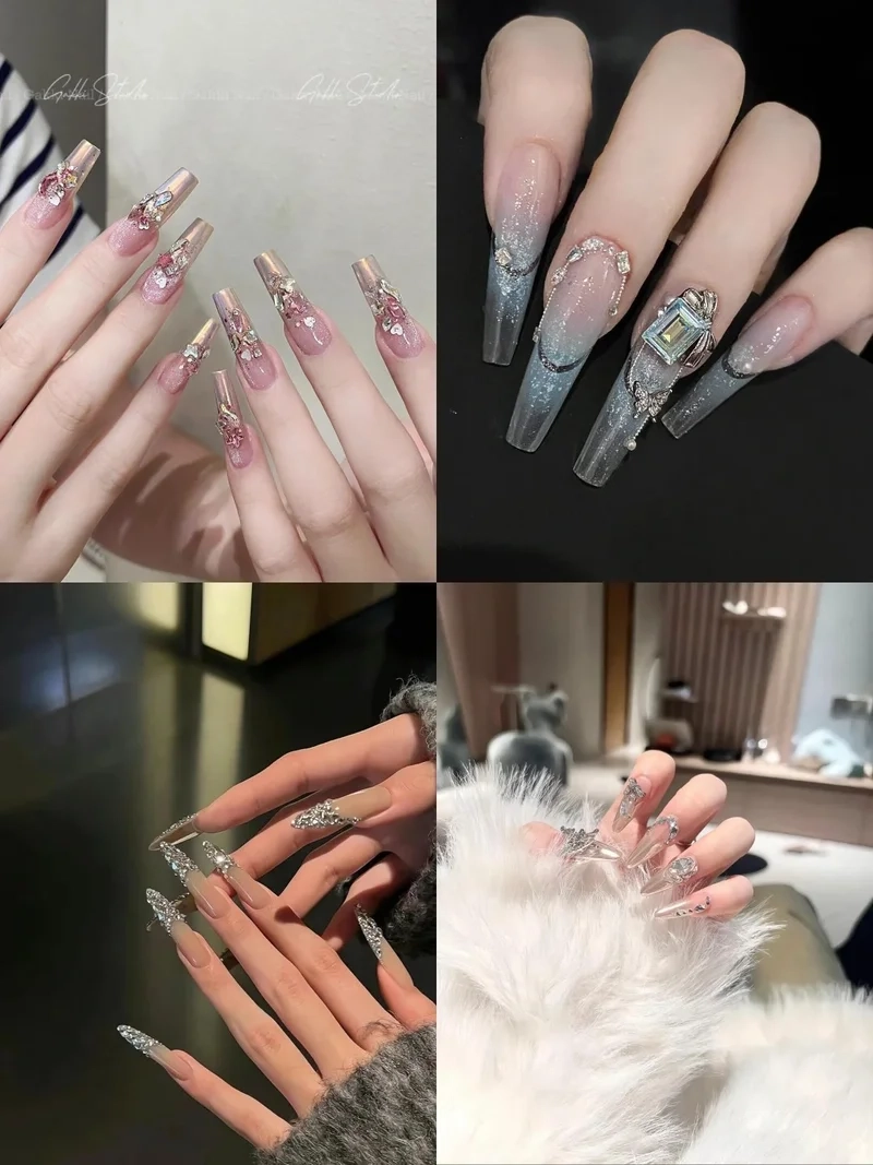 Nhẹ nhàng nhưng nổi bật với các mẫu đính đá đơn giản