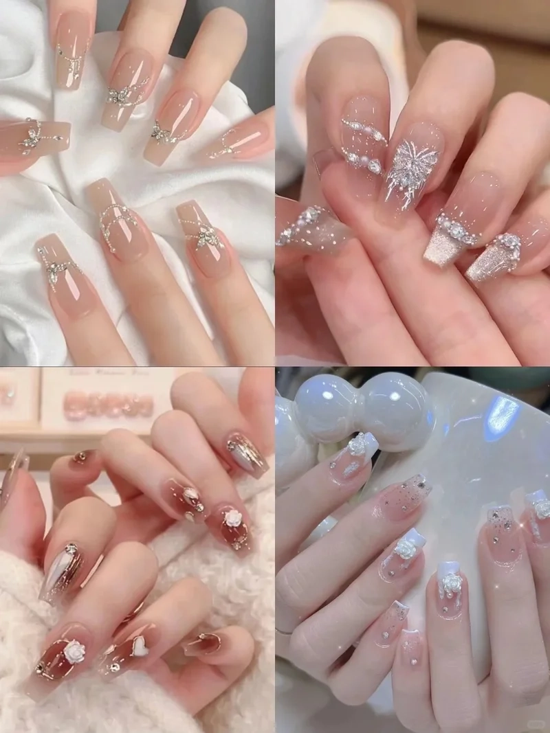 Tham khảo ngay hình móng tay đính đá đẹp như mơ