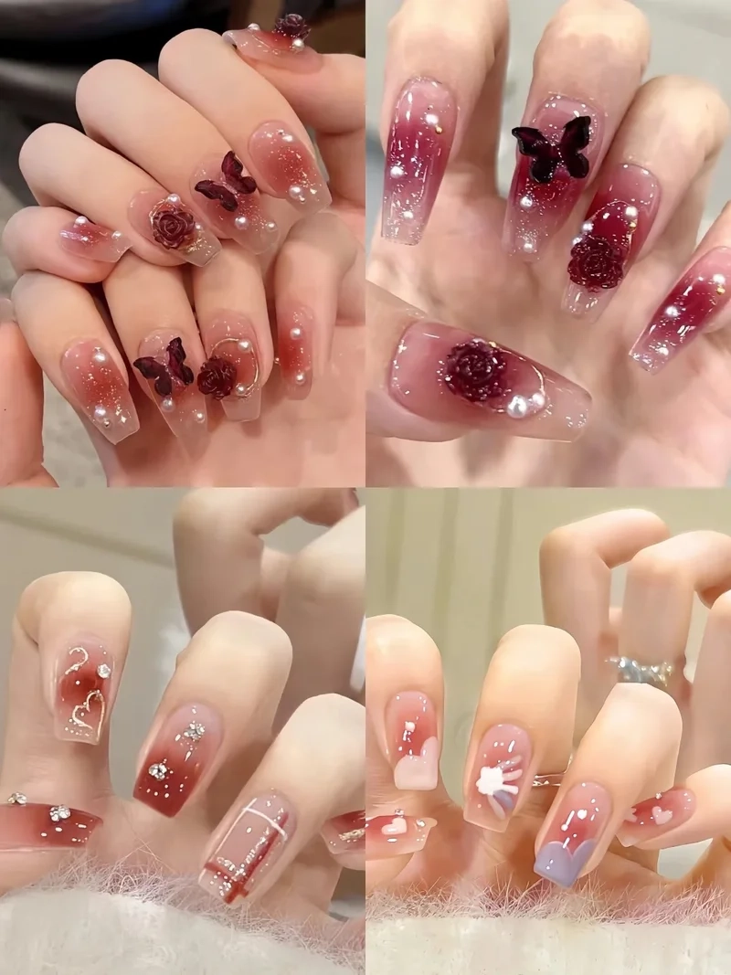 Gợi ý hot trend với hình ảnh mẫu nail đính đá đẹp