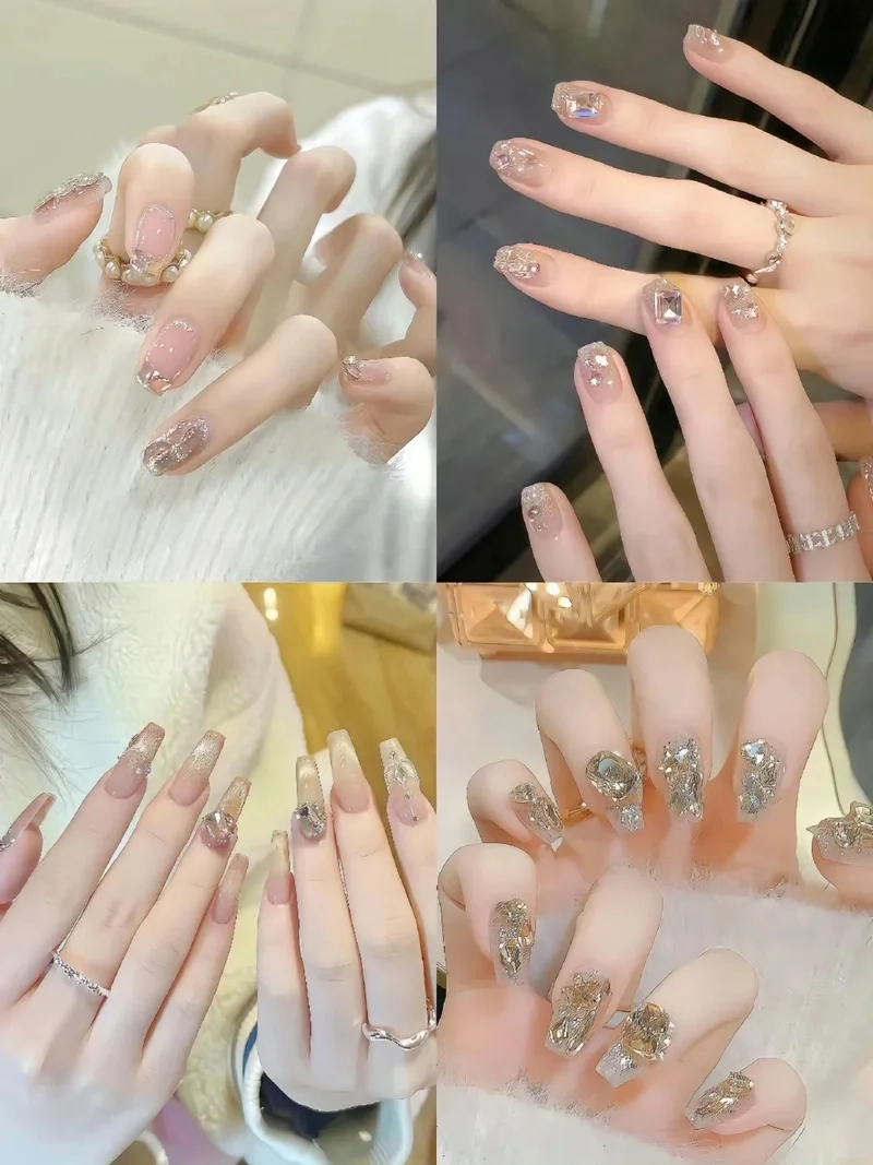 Đột phá phong cách cùng kiểu móng đính đá độc đáo