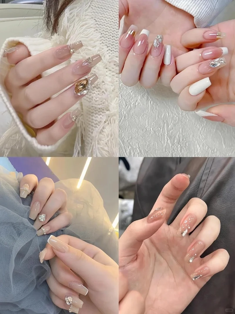 Hút hồn từ cái nhìn đầu tiên với kiểu móng đính đá đẹp