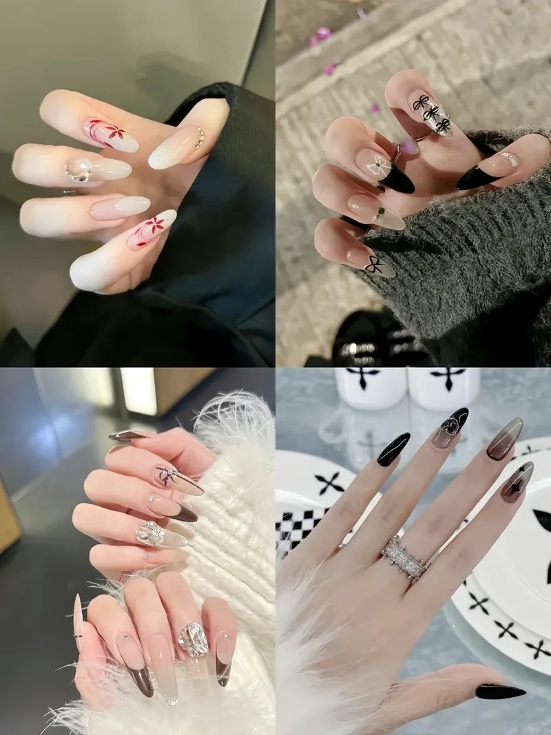 Vẻ đẹp nhẹ nhàng từ mẫu nail vẽ đầu móng