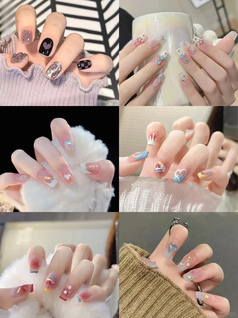 Sáng tạo cùng các mẫu nail sơn đầu móng đẹp mắt