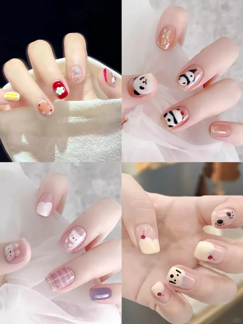 Style nhẹ nhàng với mẫu nail ngắn dễ thương dành cho tay nhỏ