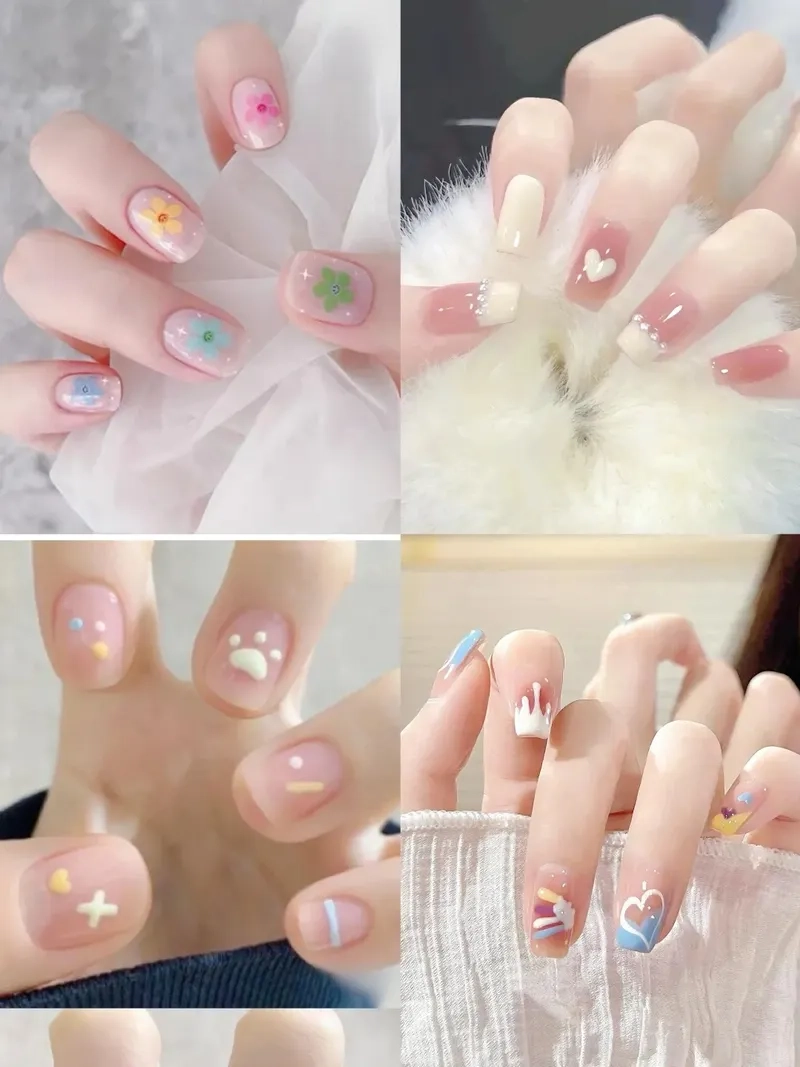 Chuẩn gu nàng thơ với mẫu nail ngắn đơn giản