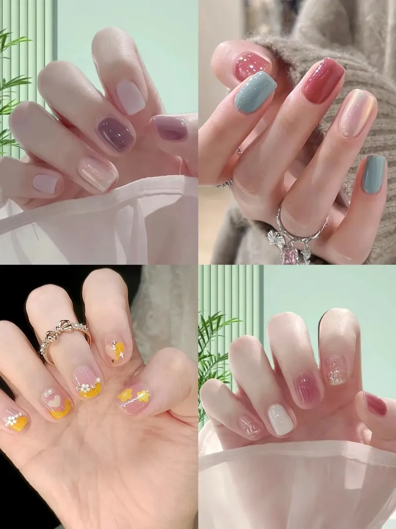 Kiểu nail tay ngắn giúp tay nhỏ trông thon dài hơn