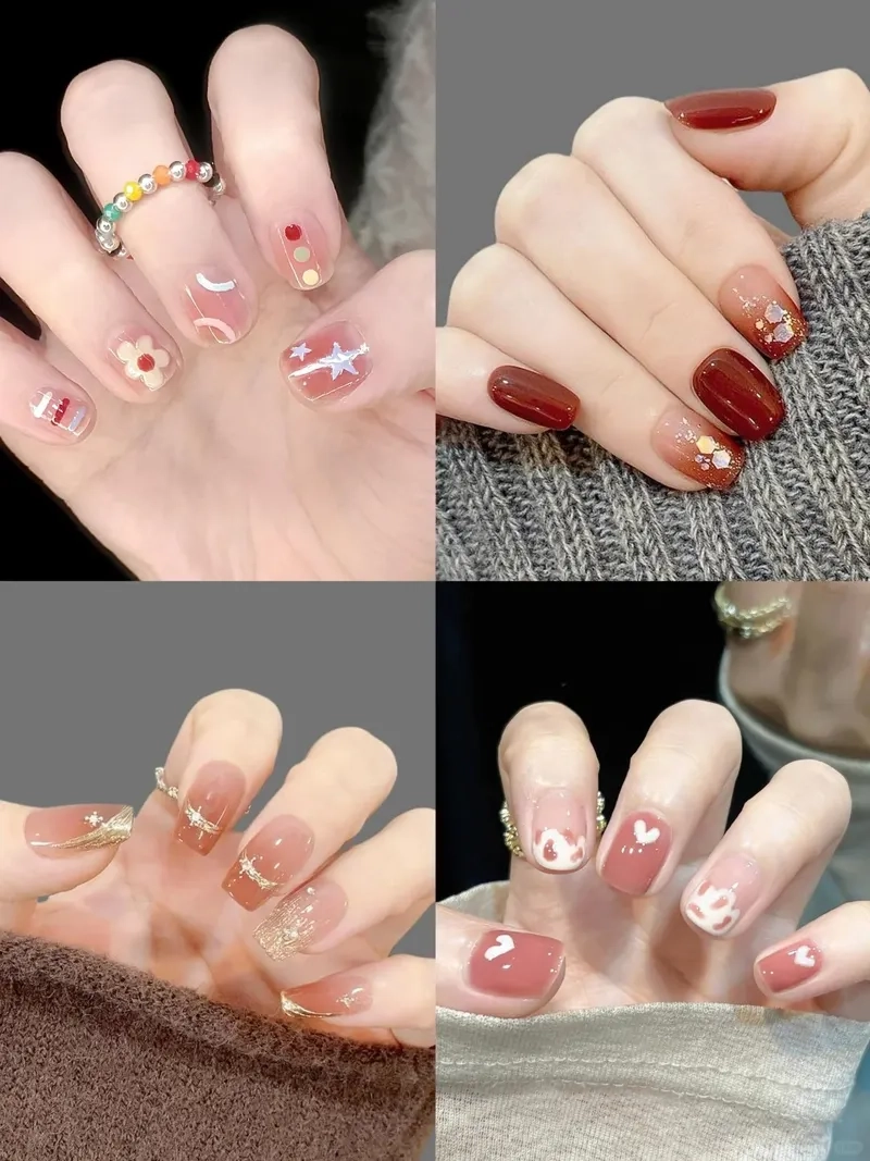 Gợi ý các kiểu bộ nail móng ngắn đơn giản mà hút mắt