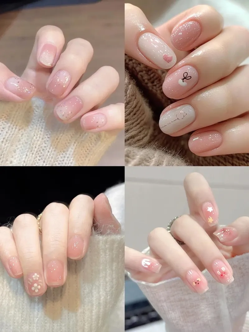 Đơn giản nhưng tinh tế với mẫu móng ngắn nhẹ nhàng