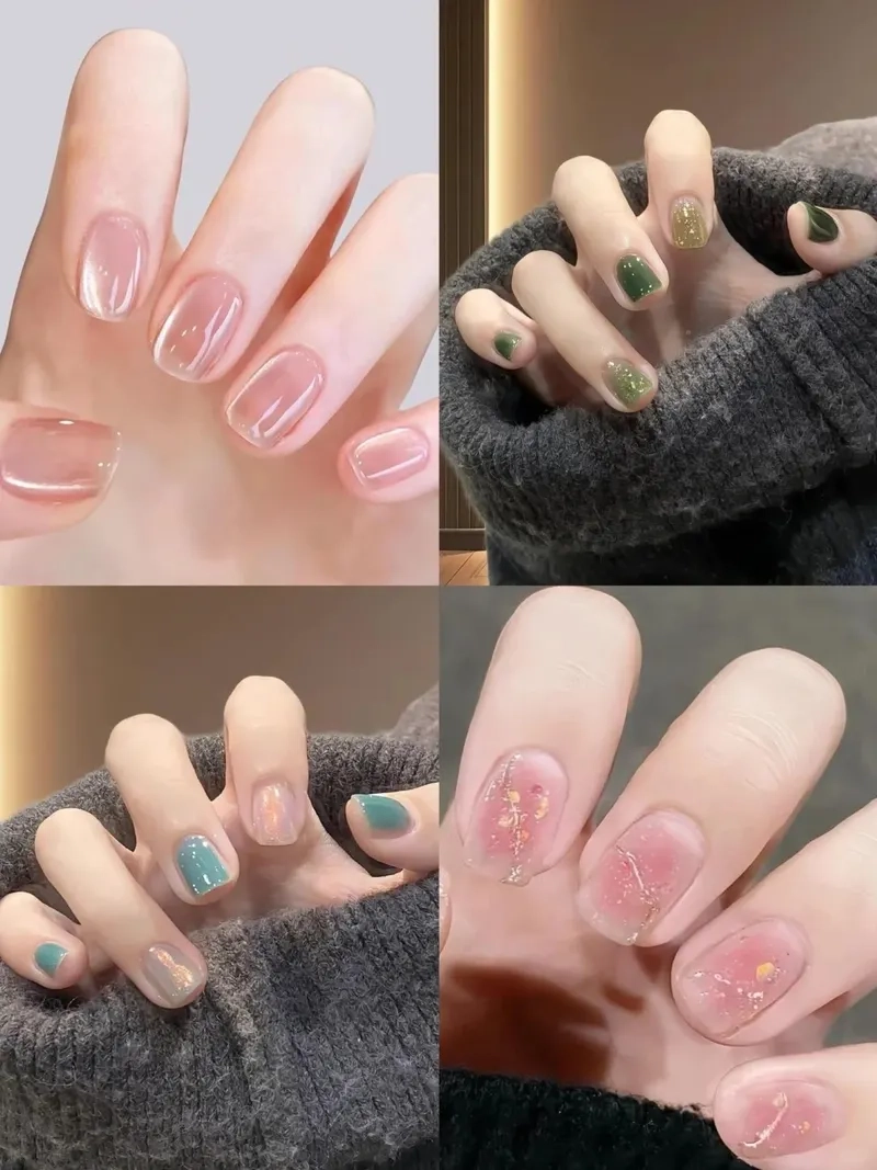 Đơn giản mà cuốn hút với mẫu nail móng ngắn đơn giản