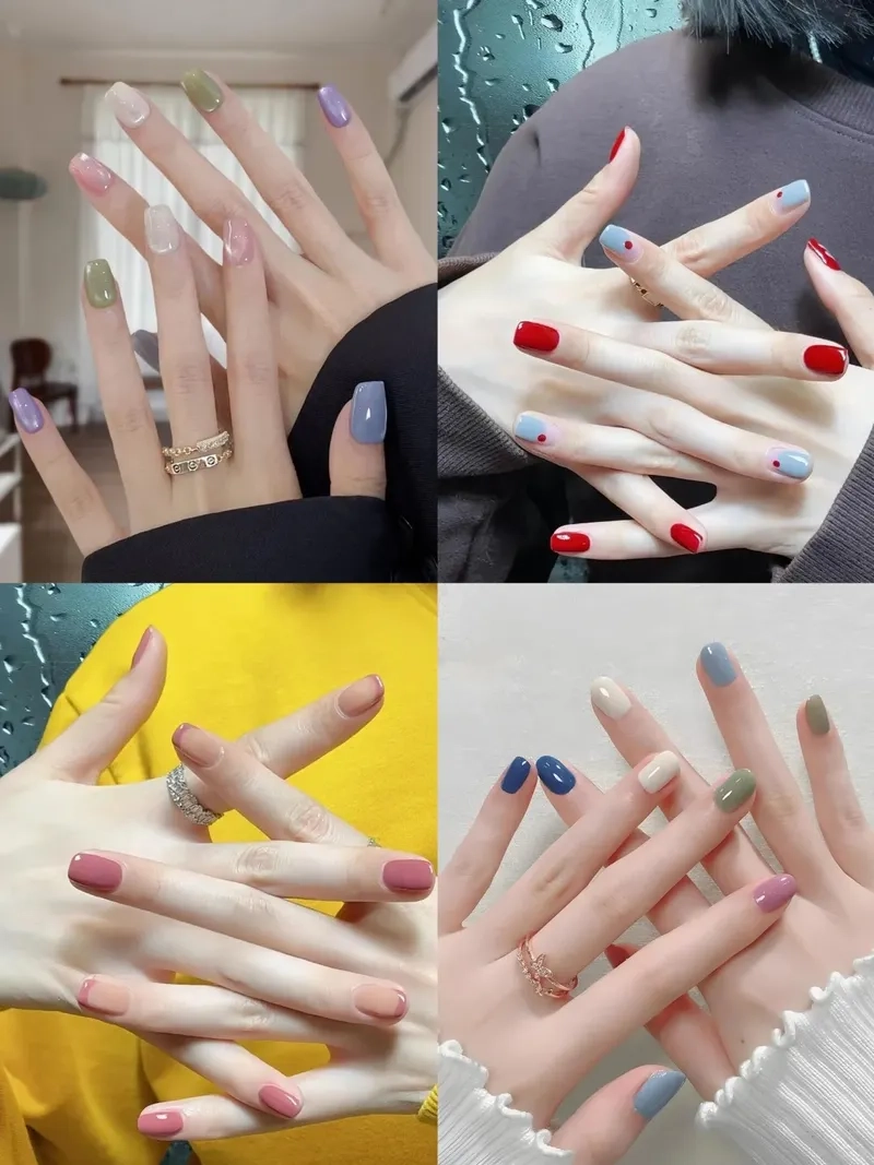 Mẫu nail ngắn tết đẹp lịm tim
