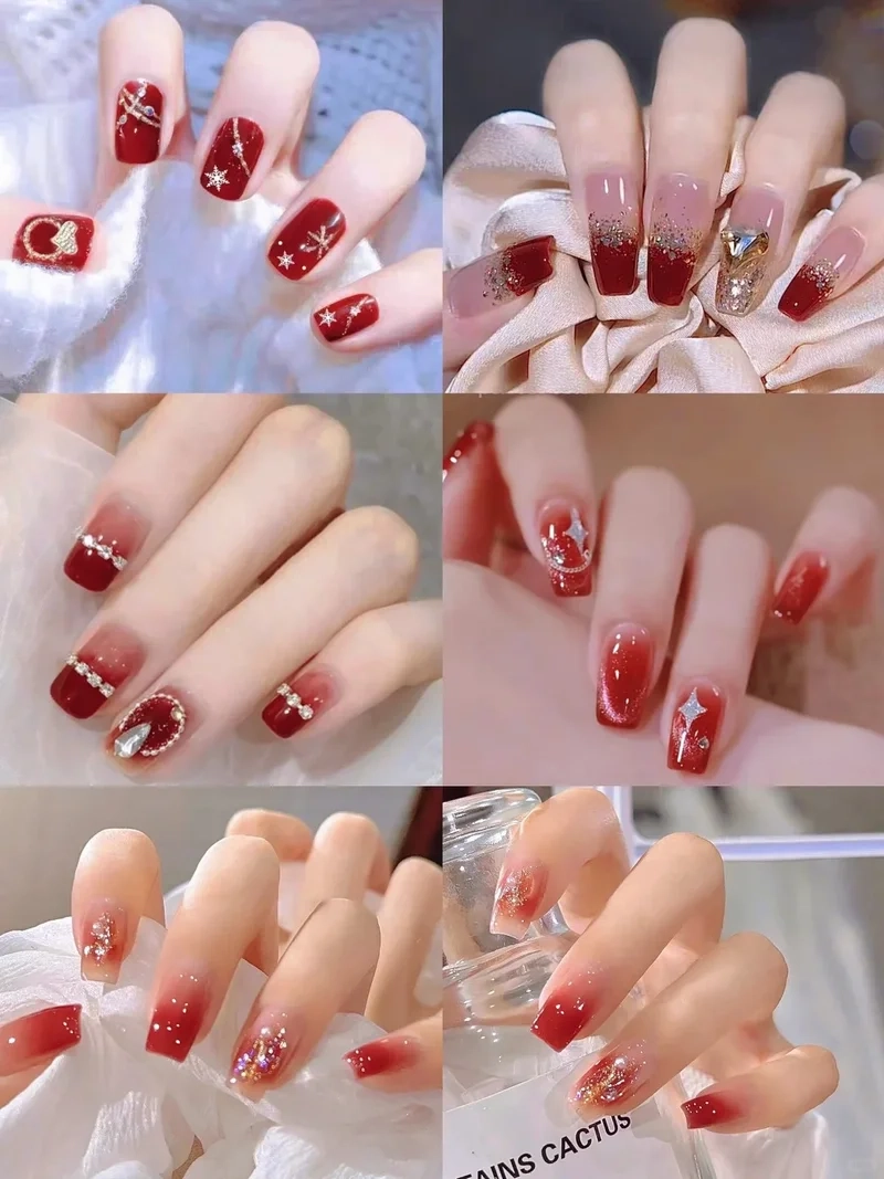 Hô biến bàn tay rạng rỡ với mẫu nail tết đẹp