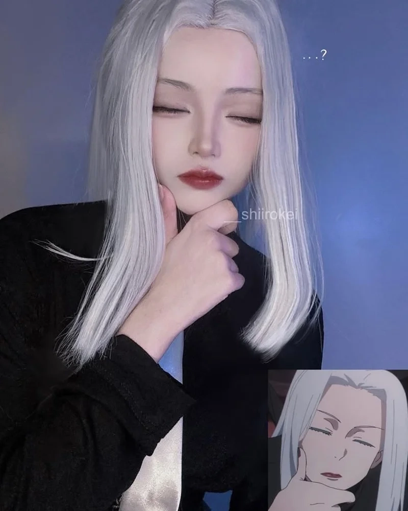 Mei Mei JJK cosplay nổi bật với mái tóc bạc