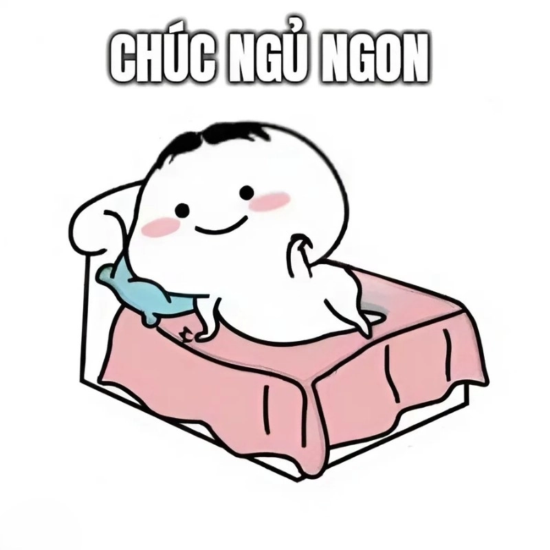 Gửi đến bạn một chút yêu thương với meme chúc ngủ ngon cute