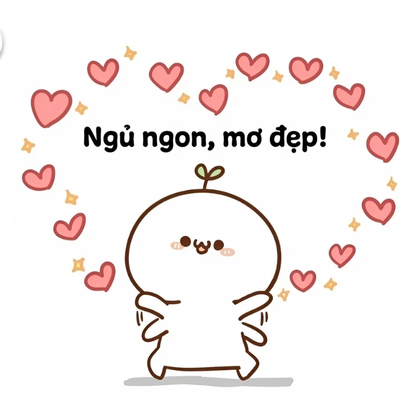 Cảm nhận sự ngọt ngào qua mỗi meme ngủ ngon cute