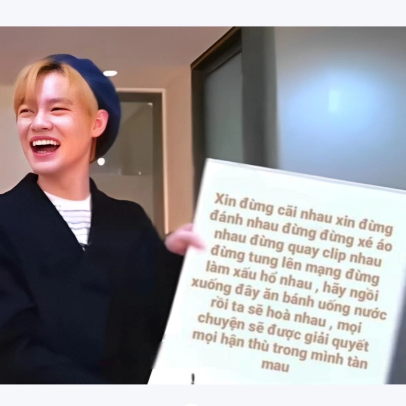 Xin đừng cãi nhau xin đừng đánh nhau là lời khẩn cầu trong meme, phản ánh sự mệt mỏi khi có quá nhiều mâu thuẫn