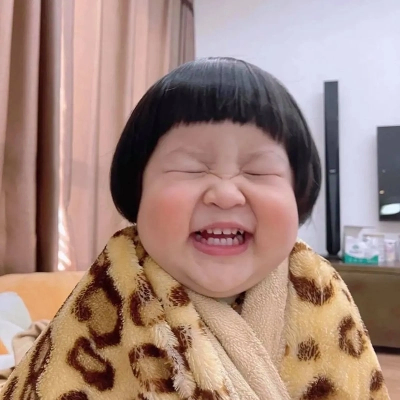 Meme cười dễ thương, nụ cười khiến ai cũng rung động