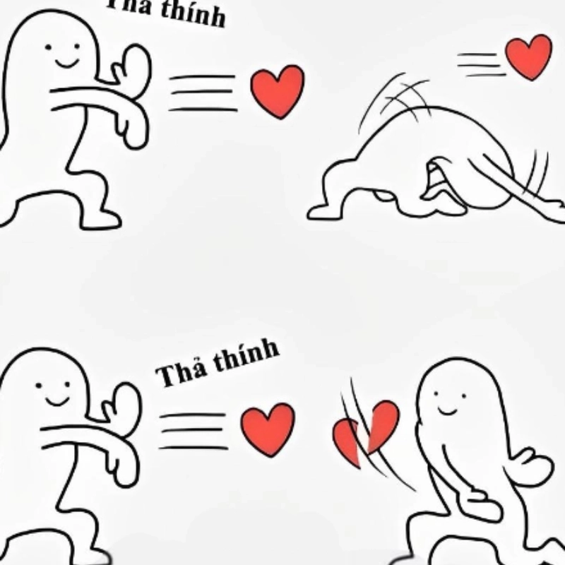 Meme từ chối trái tim khiến bạn không thể nhịn cười với những khoảnh khắc dễ thương