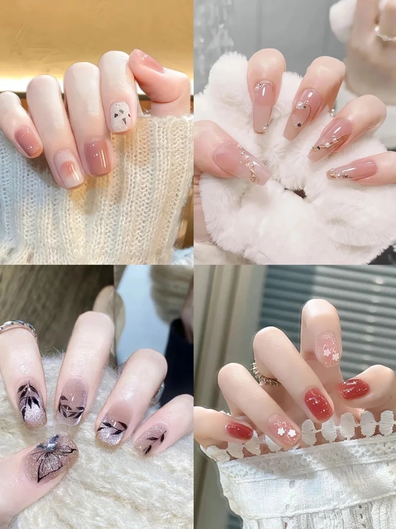 Mix match chuẩn trend cùng màu ombre móng tay