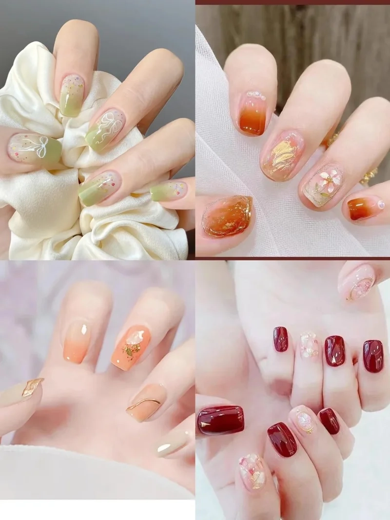 Mê mẩn với vẻ đẹp trong veo của nail ombre thạch