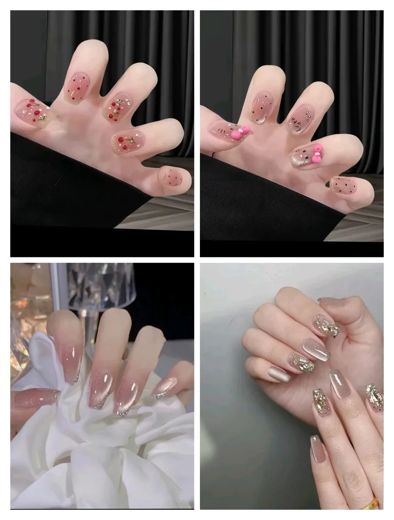 Mẫu móng tay mắt mèo kim cương siêu xinh