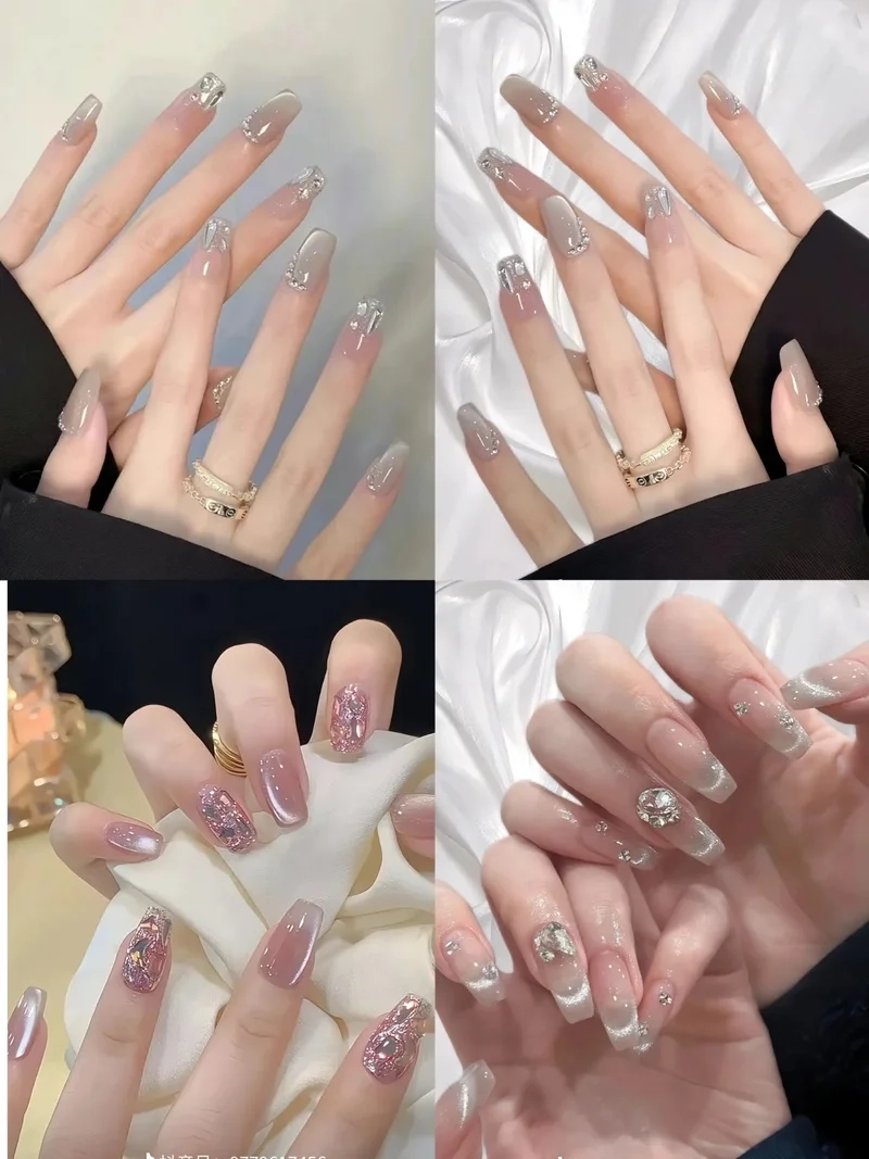 Gây ấn tượng mạnh với sơn móng tay mắt mèo kim cương
