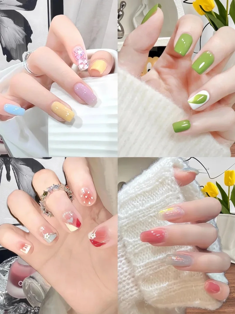 Cá tính với bộ móng tay giả màu thạch nổi bật