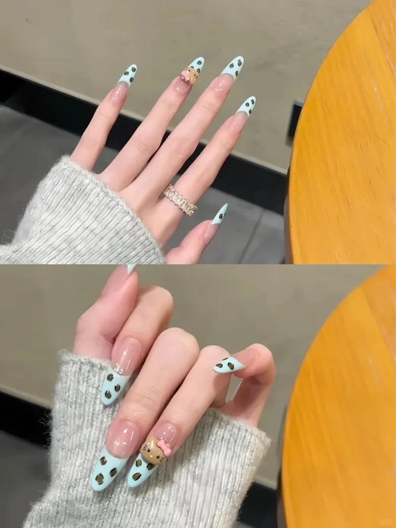 Nail giả bò sữa cho những ai yêu thích phong cách dễ thương