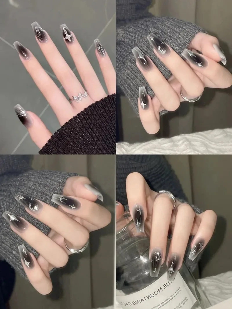 Thử ngay nail cá tính đen cho đôi tay thêm nổi bật
