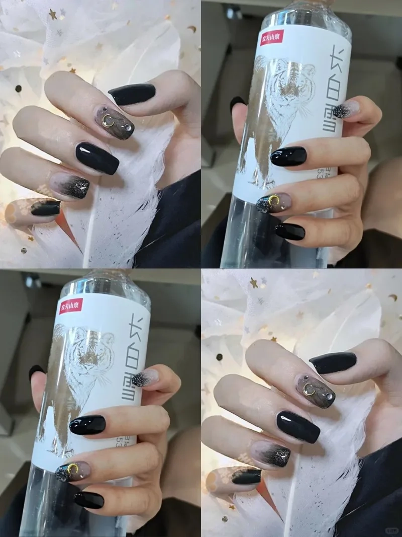 Tạo ấn tượng mạnh với nail màu đen cá tính