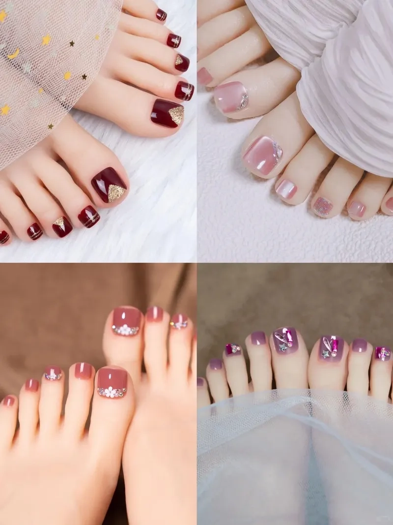 Mẫu nail chân đẹp đi biển đầy năng động và trẻ trung