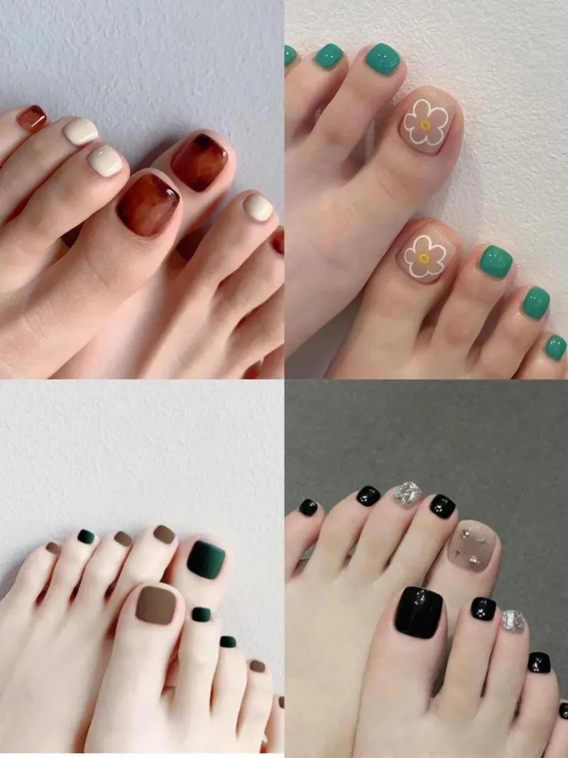 Mẫu nail chân đẹp nhẹ nhàng mang lại vẻ nữ tính