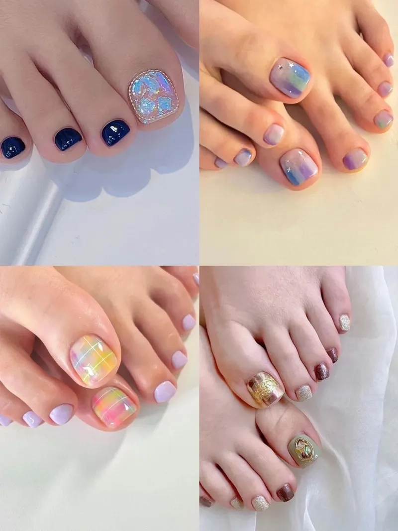 Nail chân đẹp nhẹ nhàng dành cho nàng yêu thích sự tinh tế