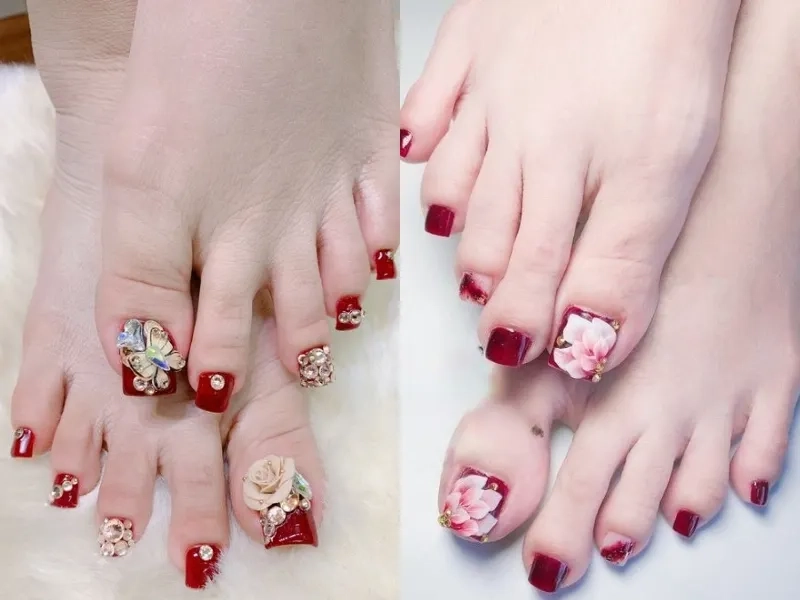 Nail đỏ mận là lựa chọn hoàn hảo cho những cô nàng sành điệu
