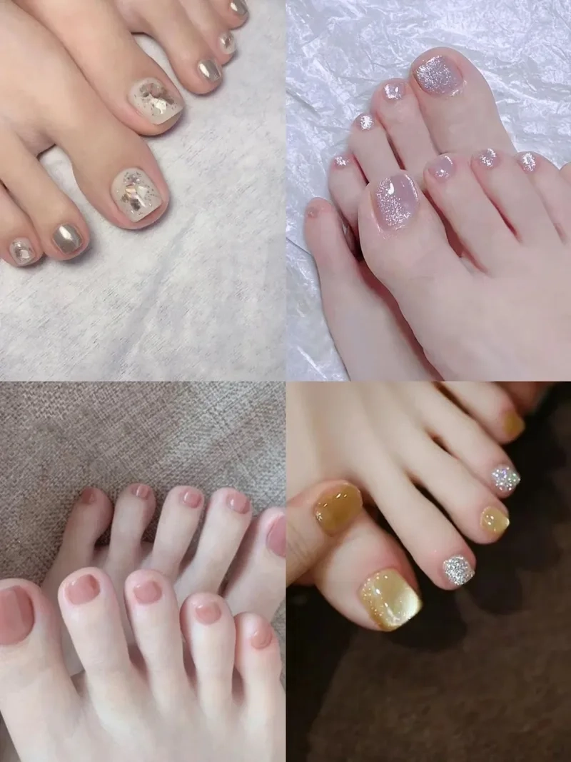 Đơn giản nhưng tinh tế với nhẹ nhàng nail chân