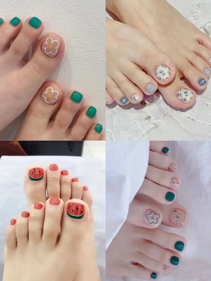 Mẫu nail chân đơn giản luôn là sự lựa chọn hoàn hảo