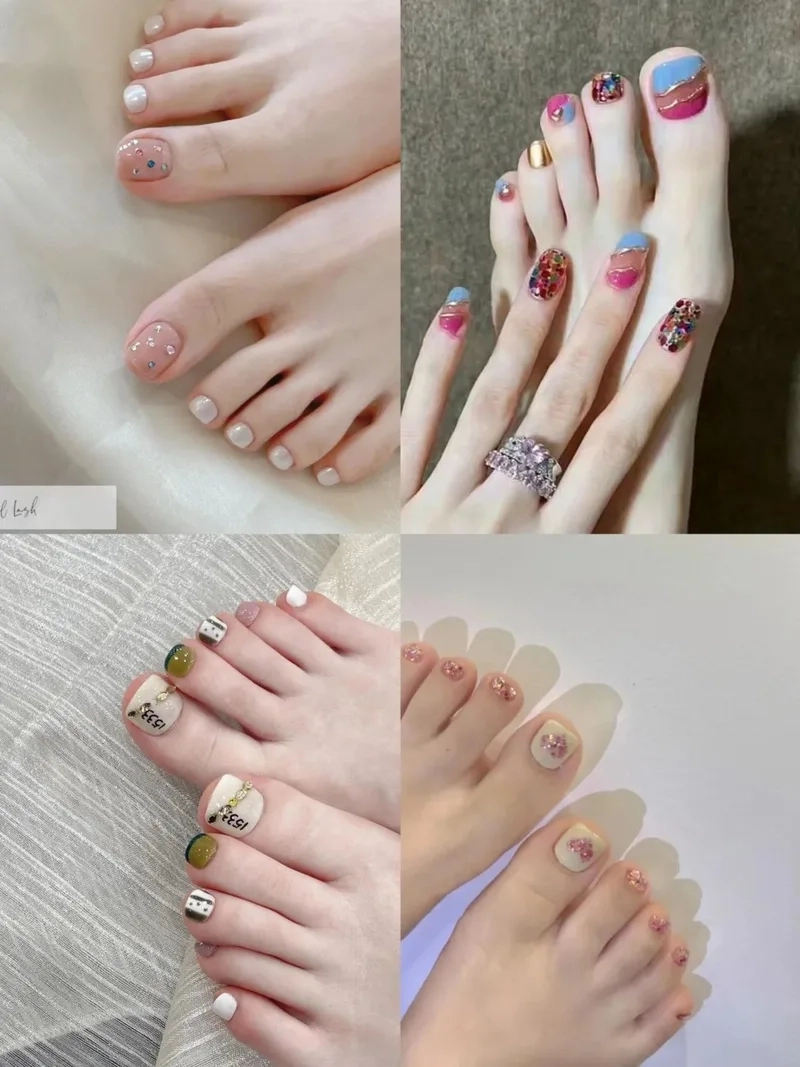 Đơn giản mà đẹp với mẫu móng chân đơn giản