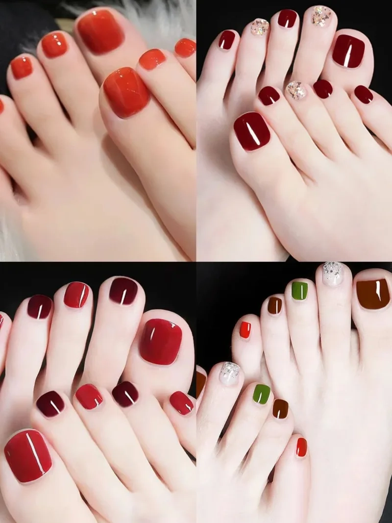 Mẫu móng chân đơn giản đẹp cho vẻ đẹp thanh lịch