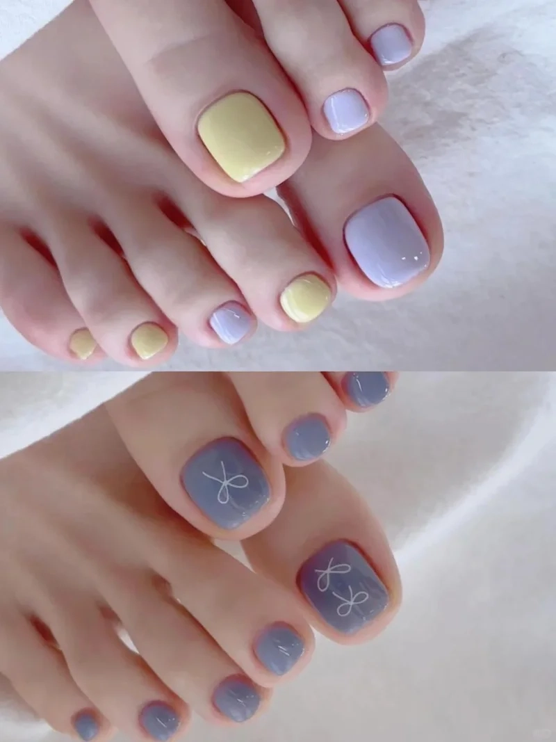 Lấp lánh nhẹ nhàng cùng mẫu sơn gel chân đẹp