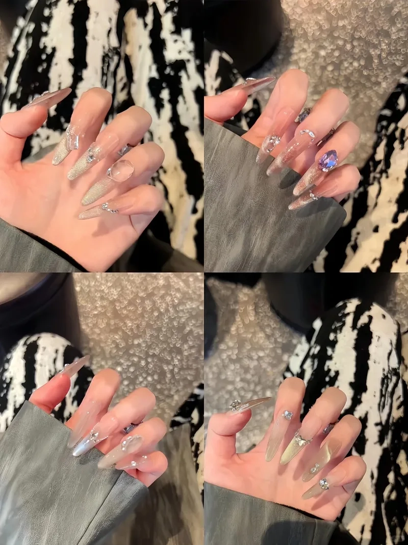 Mẫu nail dài đơn giản nhưng đầy ấn tượng