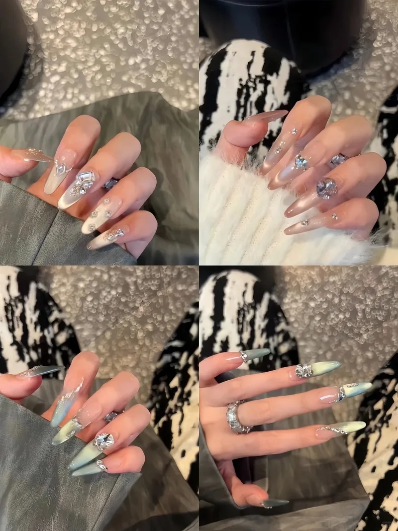 Mẫu nail đơn giản móng dài cho vẻ đẹp tự nhiên