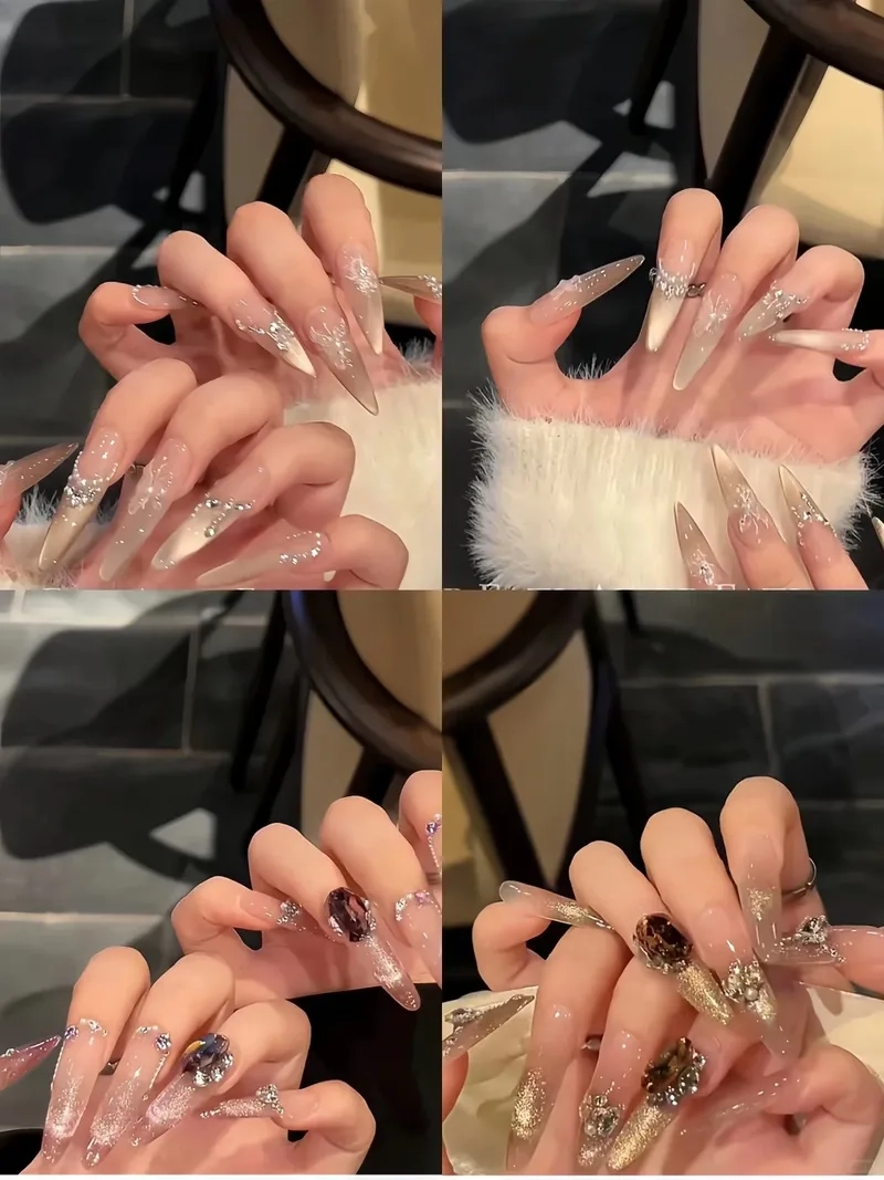 Tạo ấn tượng mạnh với nail xinh dài và độc đáo