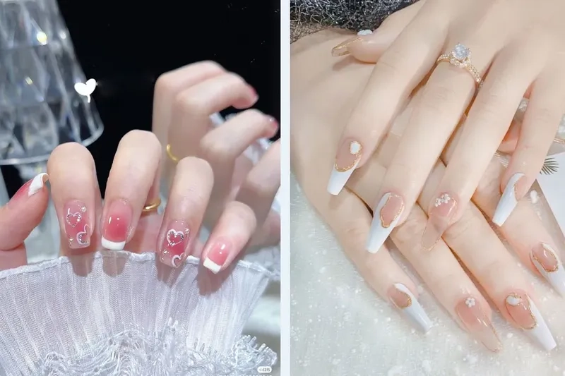Sơn đầu móng tay trắng lựa chọn hoàn hảo cho nàng yêu thích sự tối giản