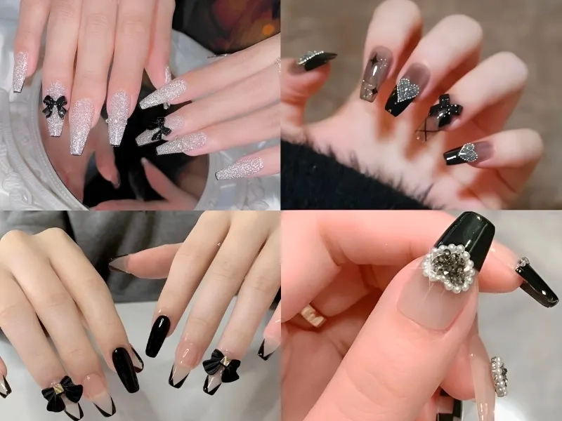 Tỏa sáng với nail hồng đính nơ cho một vẻ đẹp dịu dàng