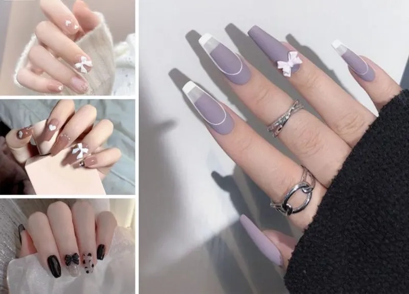 Tạo vẻ đẹp dịu dàng với nail đẹp gắn nơ cho mọi dịp