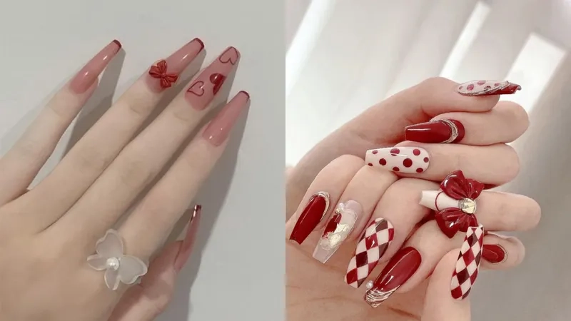 Thêm phần xinh xắn cho móng tay với nơ đính móng đẹp mắt