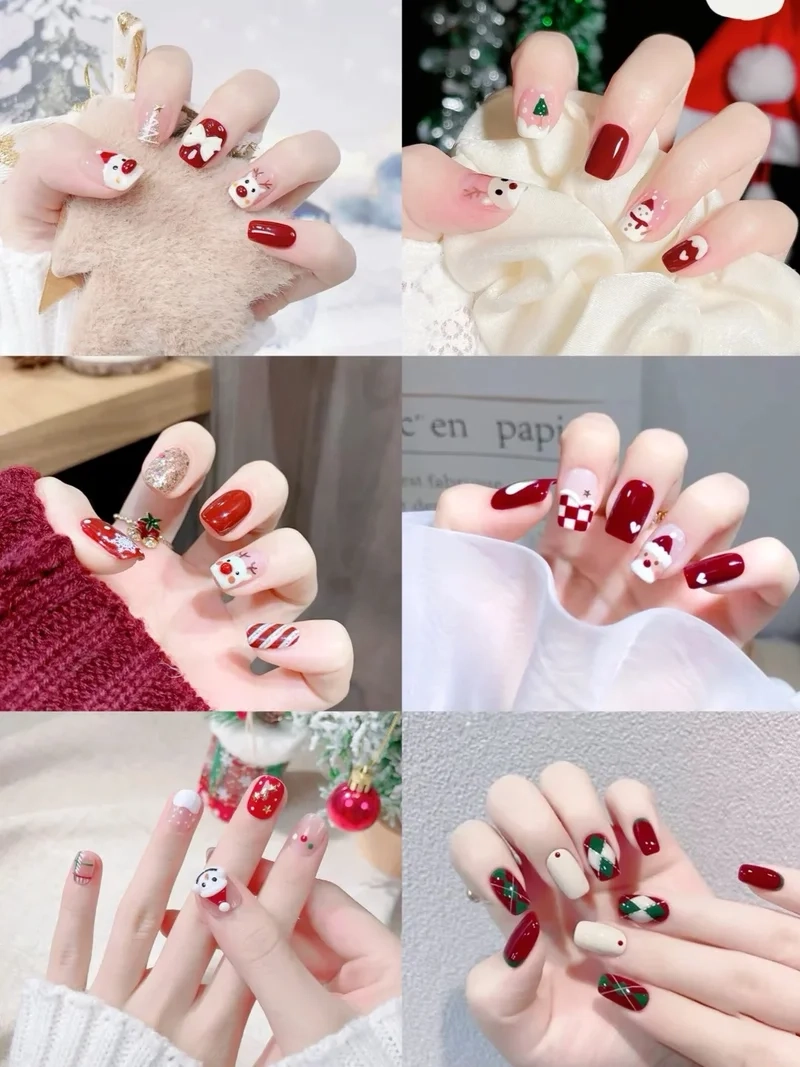 Gợi ý mẫu vẽ nail giáng sinh vừa cute vừa sang trọng